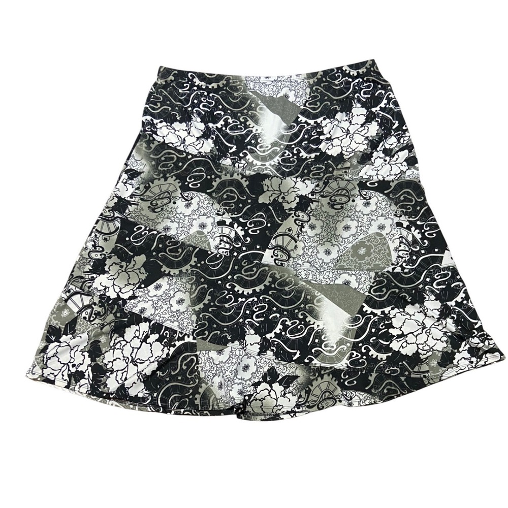 Elementz Patchwork Floral Paisley Skirt Whimsigoth Y2K Abstract Artsy Retro XL - Picture 3 of 9